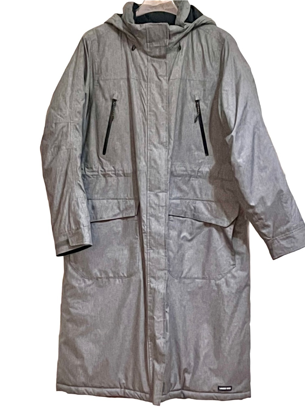 Land’s End Long Squall Coat, Grey, Size XL 18 Women